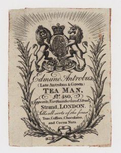 Tea Man, Edmund Antrobus, cartão comercial de English School