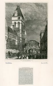 Temple Bar, em Londres. Demolição, 1877 de English School