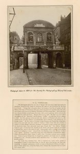 Temple Bar, Londres, fotografia tirada em 1878 de English School