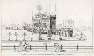 Templo em honra da paz de Aix la Chapelle 1749 de English School