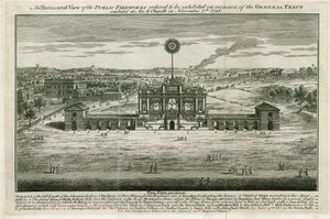 Templo em honra da paz de Aix la Chapelle 1749 de English School