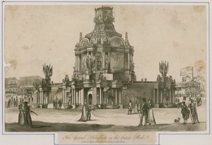 Templo da Concórdia erigido para a paz de 1814 de English School