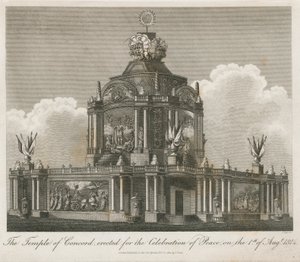Templo da Concórdia erigido para a paz de 1814 de English School