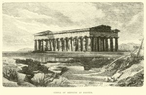 Templo de Netuno em Paestum de English School