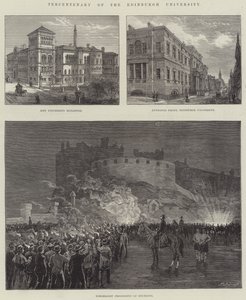 Tercentenário da Universidade de Edimburgo (gravura) de English School