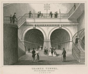 Thames Tunnel da escadaria circular de English School