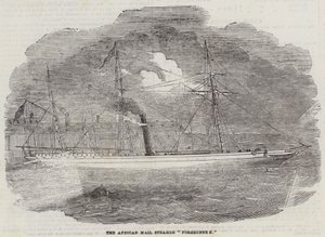 O correio africano Steamer "Forerunner" (gravura) de English School