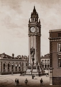 O Albert Memorial, Belfast (litho) de English School