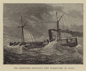 O Novo Navio El Plata da República Argentina (gravura) de English School