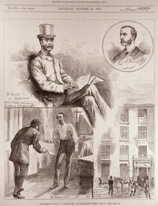 A prisão do Sr. CS Parnell, MP, no Morrison&39;s Hotel, em Dublin, de "The Illustrated London News", 22 de outubro de 1881 de English School