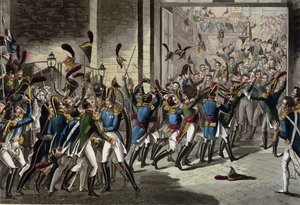A chegada de Napoleão (1769-1821) às Tulherias em 20 de março de 1815 de English School