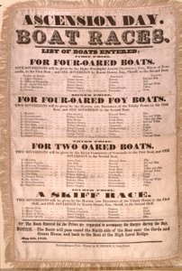 O programa da Corrida de Barcos do Dia da Ascensão, 6 de maio de 1850 (seda) de English School
