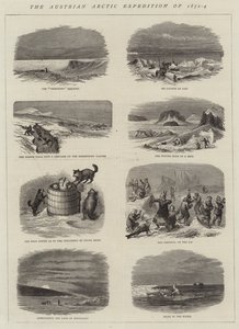 A Expedição Ártica Austríaca de 1872-4 (gravura) de English School