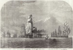 A frota do Báltico concorrendo a Dover Straits