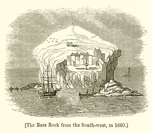 O Bass Rock do Sudoeste, em 1660 de English School