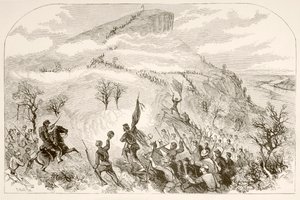 A Batalha de Lookout Mountain (litografia) de English School