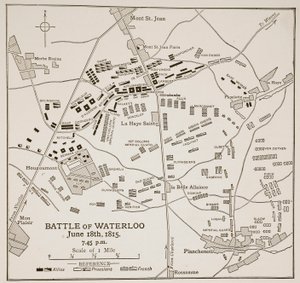 A Batalha de Waterloo, 18 de junho de 1815 de English School