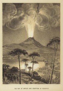 A baía de Nápoles e a erupção do Vesúvio de English School