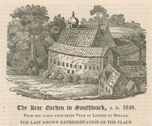 O Urso Jardim em Southwark, AD 1648 de English School