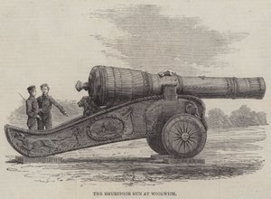 A Arma Bhurtpoor em Woolwich (gravura) de English School