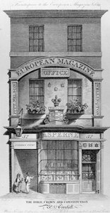 A Bíblia, Coroa e Constituição, Cornhill, Londres (gravura) de English School