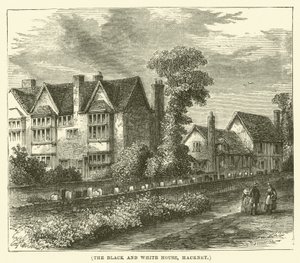 A Casa Preto e Branco, Hackney (gravura) de English School
