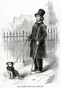 O vendedor cego da renda da bota, c.1840 de English School