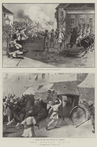 Os Riots de Bombaim (litho) de English School