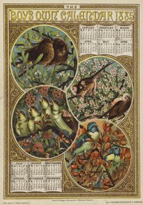 Os meninos possuem calendário 1885 de English School