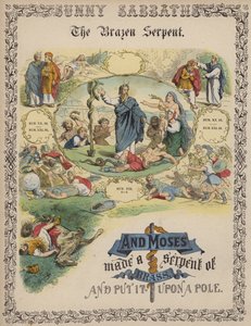 The Brazen Serpent (gravura colorida) de English School