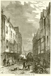 O Bridge-Foot, Southwark, em 1810 de English School
