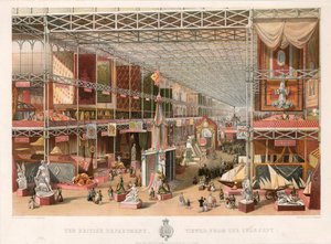 O Departamento Britânico, Visto do Transepto, Grande Exposição, 1851 de English School