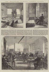 O Broadmoor Criminal Lunatic Asylum (gravura) de English School