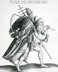 O fardo de Roma por volta de 1641 de English School