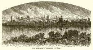 A queima de Irkutsk em 1879 de English School