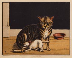 O gato (litografia a cores) de English School
