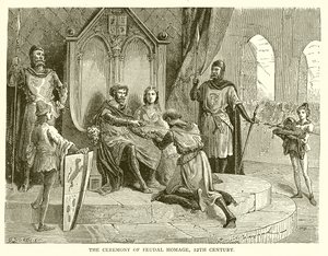 A Cerimônia da Homenagem Feudal, Século XII de English School