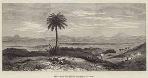 A Cadeia do Monte Olimpo, Chipre (gravura) de English School
