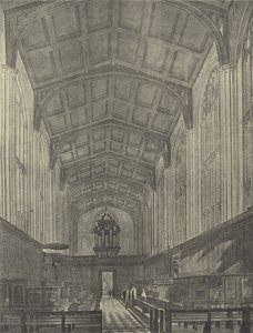 A capela, olhando para o oeste, 1816 (gravura) de English School