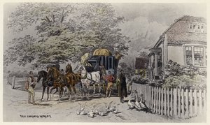 The Chequers, Horley (cor litho) de English School