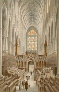 O coro, abadia de Westminster de English School
