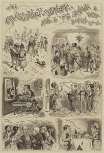 O jantar de Natal, como foi roubado e o que aconteceu (gravura) de English School