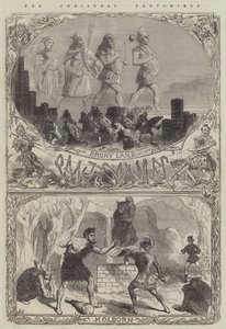 Os Pantomimes de Natal (gravura) de English School