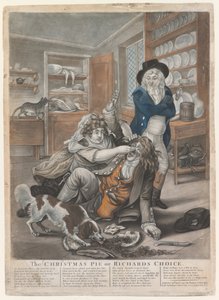 The Christmas Pie ou Richards Choice, 1795 (gravura colorida à mão) de English School