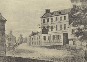 O Christopher Inn at Eaton em Buckinghamshire (gravura) de English School