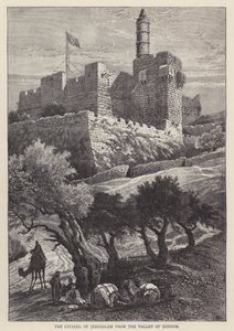 A Cidadela de Jerusalém do Vale de Hinnom (gravura) de English School