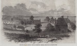 The Civil War in America, View of Yorktown, Virginia, from the Old Nelson House (gravura) de English School