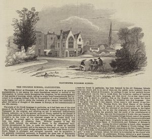 The College School, Gloucester (gravura) de English School