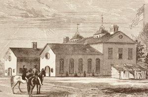 The College of William and Mary, Williamsburg, Virgínia (litografia) de English School