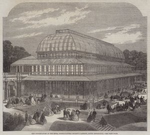 O Conservatório nos Jardins da Royal Horticultural Society, South Kensington (gravura) de English School